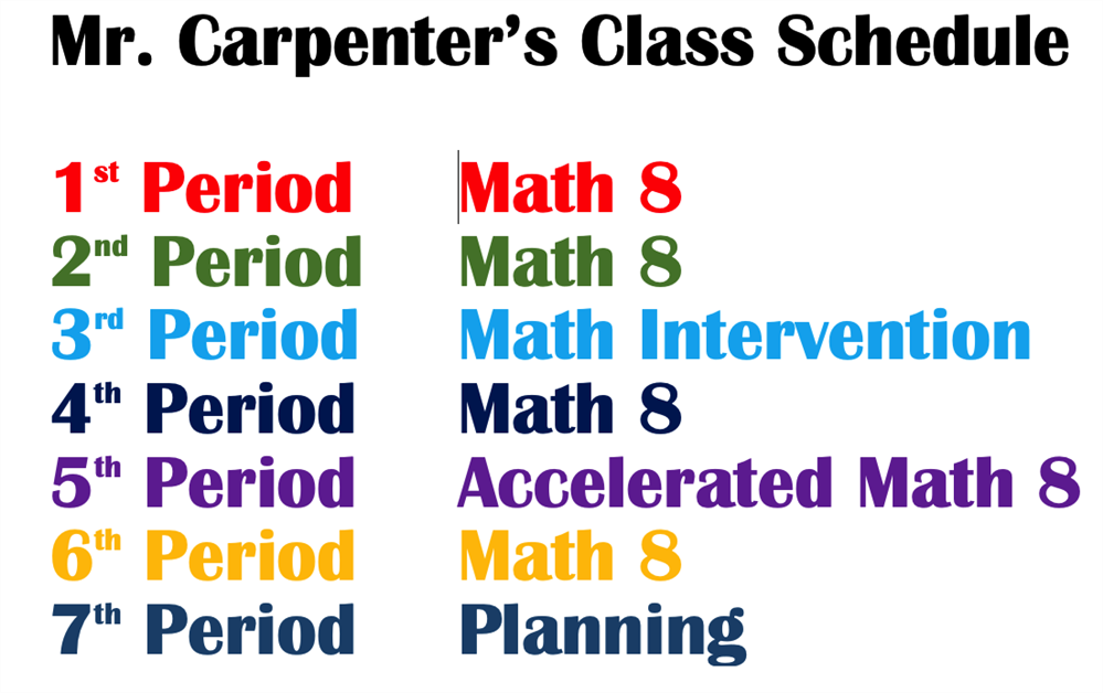 Schedule